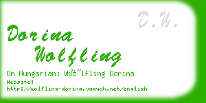 dorina wolfling business card